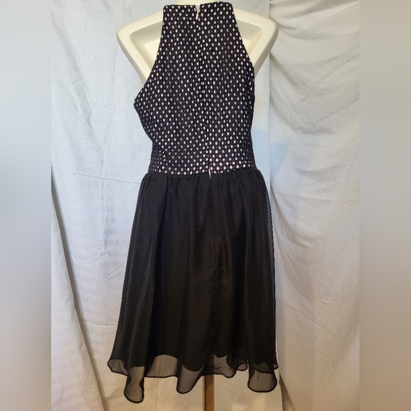 Francescas Elegant Black Lace Dress, Size Large - Picture 4 of 7